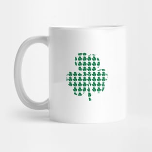 Pocket Size Green Shamrocks Pattern Mug